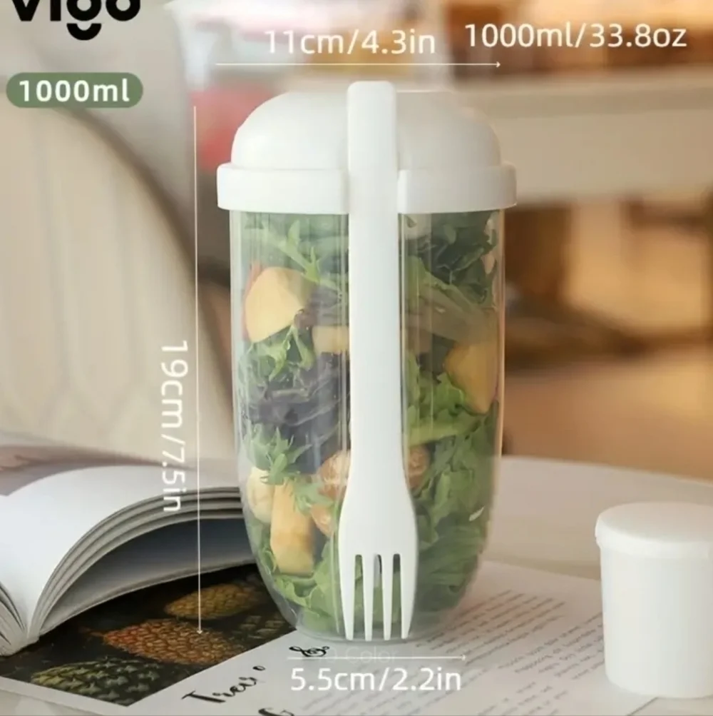 2 New Meal Prep Salad to go lunch plastic containers